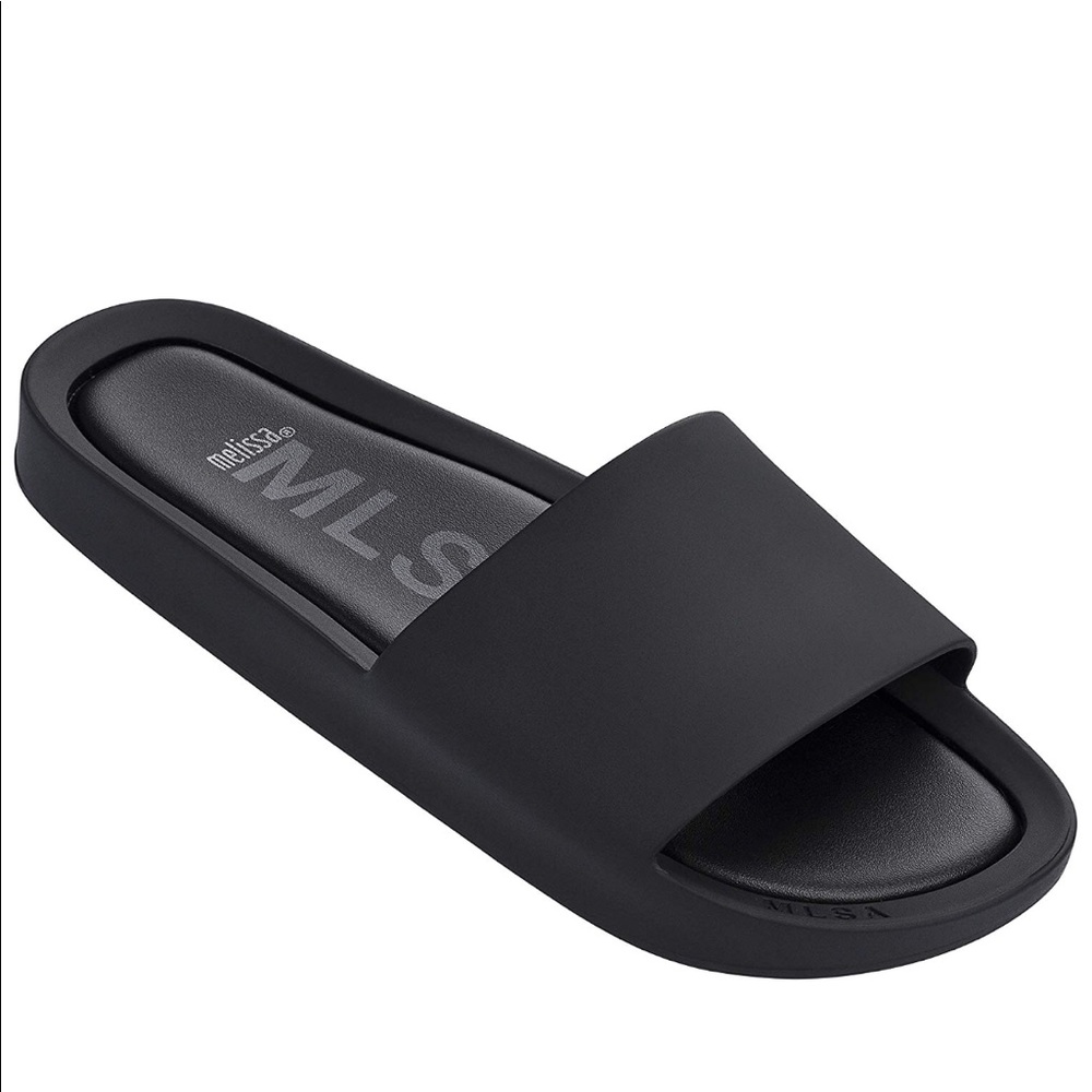 Melissa beach slides in black